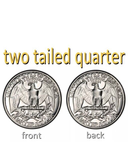 Double Sided Quarter Coin Magic Trick TAILS 