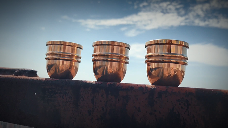Mini Cups and Balls (Brass) by Secret Factory Mini Cups and Balls (Brass) by Secret Factory