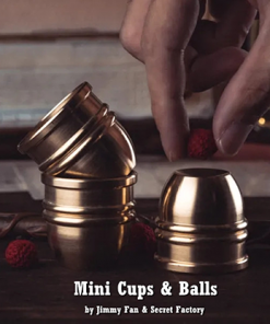 Mini Cups and Balls (Brass) by Secret Factory