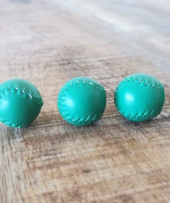 Set of 4 Leather Balls for Cups and Balls (Green) by Leo Smetsers - Trick