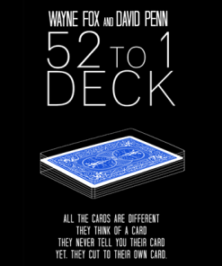 The 52 to 1 Deck Blue (Gimmicks and Online Instructions) by Wayne Fox and David Penn - Trick