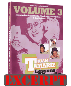 Lessons in Magic Volume 3 by Juan Tamariz video DOWNLOAD