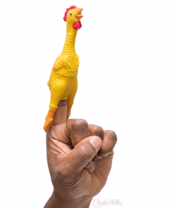 FINGER PUPPET - RUBBER CHICKEN