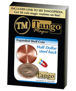 Expanded Shell Coin (Half Dollar) (D0007)(Steel Back) by Tango Magic - Trick