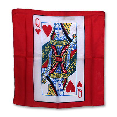 18" Queen of Heart Card Silk by Magic by Gosh - Trick