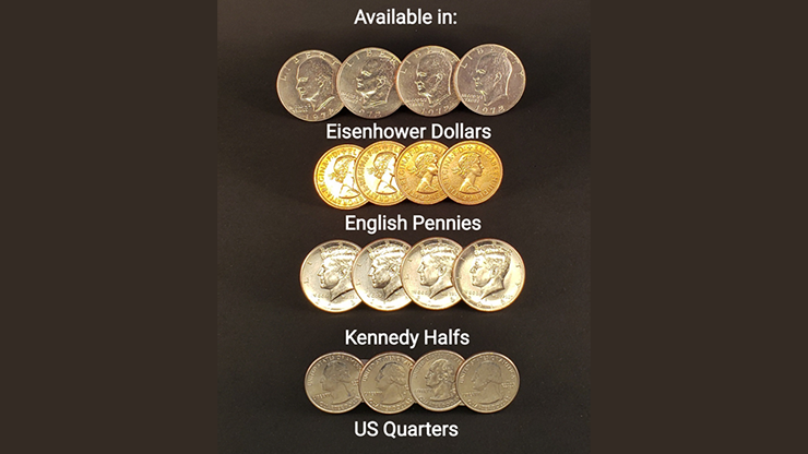 Symphony Coins (US Eisenhower) Gimmicks and Online Instructions by RPR Magic Innovations - Trick Symphony Coins (US Eisenhower) Gimmicks and Online Instructions by RPR Magic Innovations - Trick