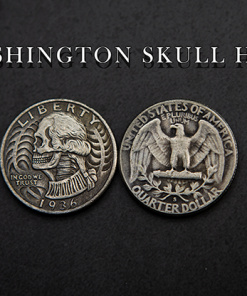 WASHINGTON SKULL HEAD COIN by Men Zi  Magic