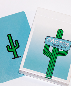 Cactus (Dusty Blue) Playing Cards