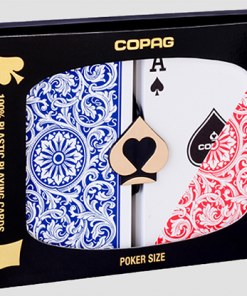 Copag 1546 Plastic Playing Cards Poker Size Regular Index Red and Blue Double-Deck Set