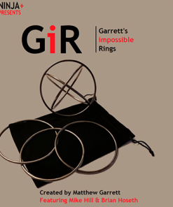 GIR Ring Set BLACK CHROME (Gimmick and Online Instructions) by Matthew Garrett - Trick