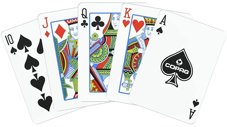 Copag Unique Plastic Playing Cards Poker Size Regular Index Black and Gold Double-Deck Set Copag Unique Plastic Playing Cards Poker Size Regular Index Black and Gold Double-Deck Set