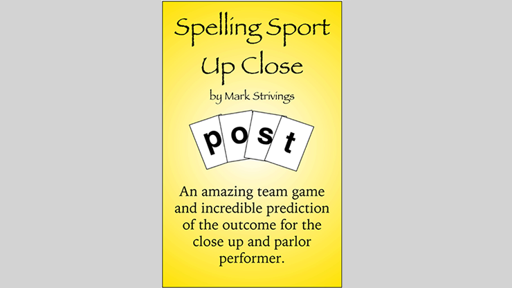 SPELLING SPORT CLOSE -UP - Mark Strivings SPELLING SPORT CLOSE -UP - Mark Strivings