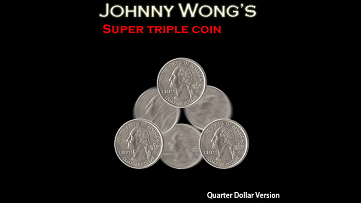 Super Triple Coin QUARTER (with DVD) by Johnny Wong - Trick Super Triple Coin QUARTER (with DVD) by Johnny Wong - Trick