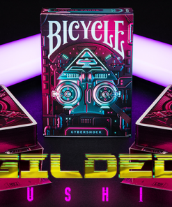 Gilded Fushia Bicycle Cybershock Playing Cards