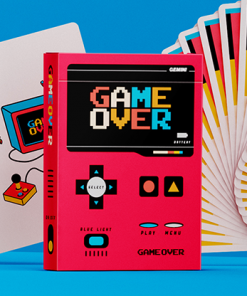Game Over Red Playing Cards by Gemini
