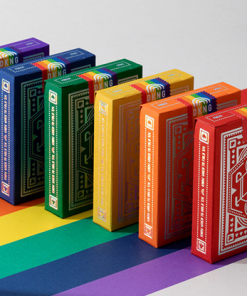 DKNG Rainbow Wheels (Yellow) Playing Cards by Art of Play