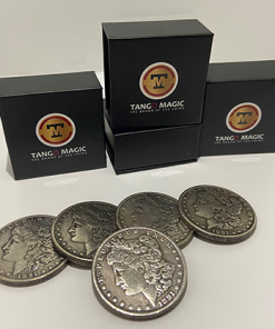 Replica Morgan Expanded Shell plus 4 coins (Gimmicks and Online Instructions) by Tango Magic - Trick