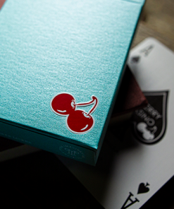 Cherry Casino House Deck (Tropicana Teal) Playing Cards by Pure Imagination Projects