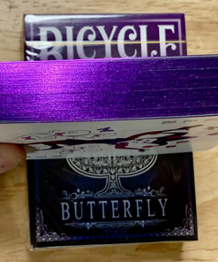 Gilded Bicycle Butterfly (Violet) Playing Cards