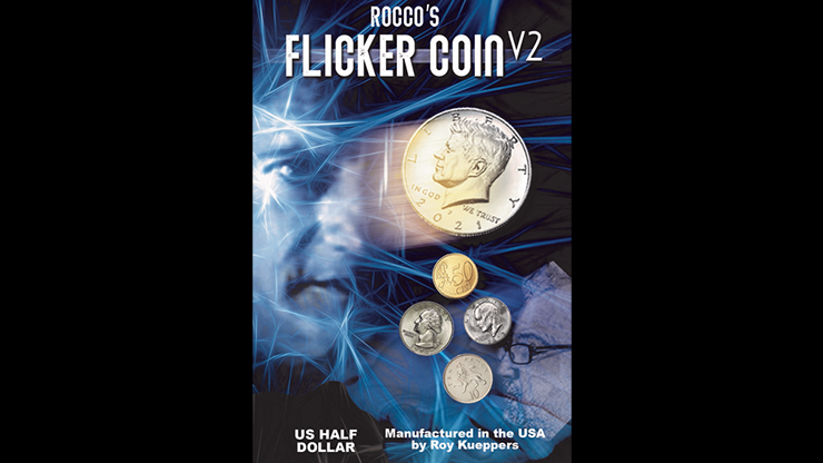 FLICKER COIN V2 (Half) by Rocco - Trick FLICKER COIN V2 (Half) by Rocco - Trick