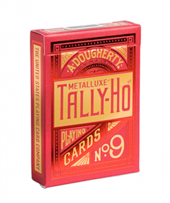 Tally-Ho Red (Circle) MetalLuxe Playing Cards by US Playing Cards