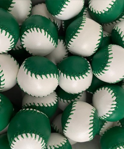 Set of  4 Leather Balls for Cups and Balls (Green and White) by Leo Smetsers - Trick