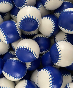 Set of 4 Leather Balls for Cups and Balls (Blue and White) by Leo Smetsers Set of 4 Leather Balls for Cups and Balls (Blue and White) by Leo Smetsers