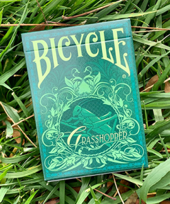 Gilded Grasshopper Light (Jade) Playing Cards