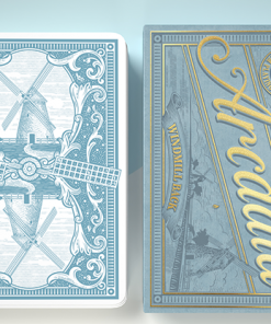 The Windmill Back (Azure Blue Edition) Playing Cards
