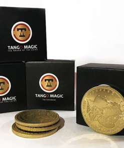 Replica Golden Morgan TUC plus 3 coins (Gimmicks and Online Instructions) by Tango Magic - Trick