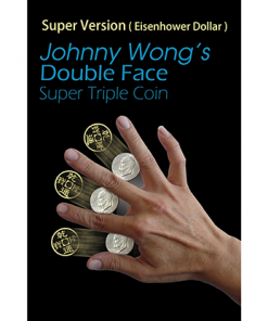 (Super Version) Double Face Super Triple Coin, Eisenhower Dollar Size by Johnny Wong - Trick