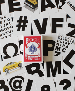 Bicycle Special LETTERS Red Playing Cards (plus 10 Online Effects)