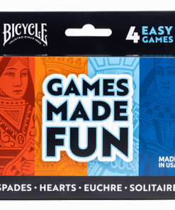 Bicycle 4 Game Pack (Euchre, Spades, Hearts and Solitaire) by US Playing Card
