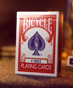 Bicycle 4 Index Red (Gimmicks and Online Instructions)