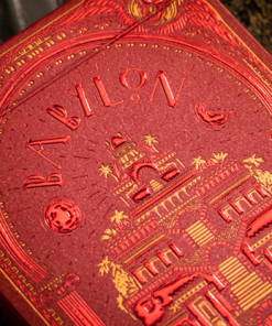 Babylon (Ruby Red) Playing Cards by Riffle Shuffle