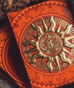 Gilded Maya Sun Playing Cards