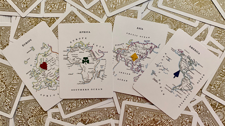 Gilded Geographical Hodges Playing Cards Gilded Geographical Hodges Playing Cards