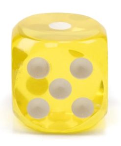 Acrylic Transparent Dice Yellow) - 50 mm / 2 inch