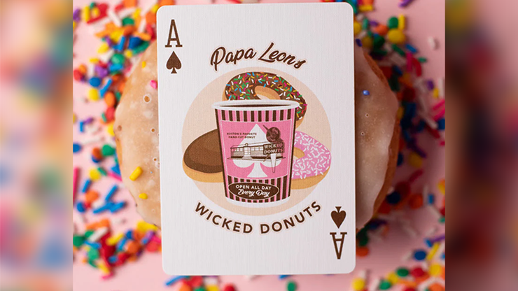 Papa Leon's Wicked Donuts (Vanilla) Playing Cards by Wounded Corner and Cam Toner Papa Leon's Wicked Donuts (Vanilla) Playing Cards by Wounded Corner and Cam Toner