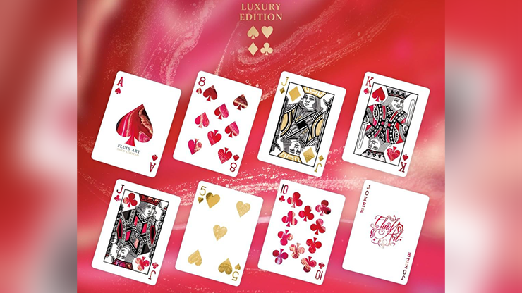 Fluid Art Red (Luxury Edition) Playing Cards Fluid Art Red (Luxury Edition) Playing Cards