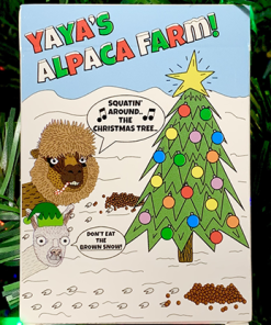 Alpaca Christmas Playing Cards
