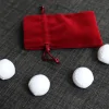 Set of 4 Leather Balls for Cups and Balls (White and White) by Leo Smetsers - Trick Set of 4 Leather Balls for Cups and Balls (White and White) by Leo Smetsers - Trick