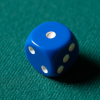 REPLACEMENT DIE BLUE (GIMMICKED) FOR MENTAL DICE by Tony Anverdi - Trick