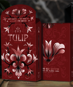 Grand Tulip Red Gilded Playing Cards