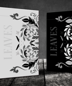 Leaves Black Playing Cards