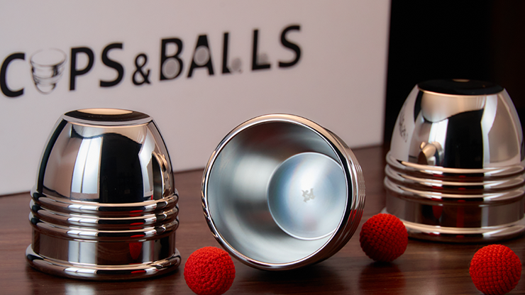 Cups and Balls Set (Stainless-Steel With Black Matt Inner) by Bluether Magic and Raphael Cups and Balls Set (Stainless-Steel With Black Matt Inner) by Bluether Magic and Raphael