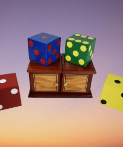 Multi-Colored Die Box - Mel Babcock        ESTATE