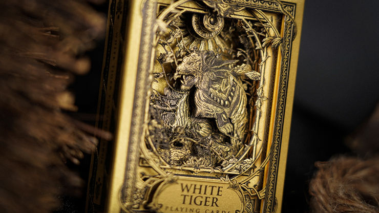 White Tiger Black Gold Box Set by Ark Playing Cards White Tiger Black Gold Box Set by Ark Playing Cards