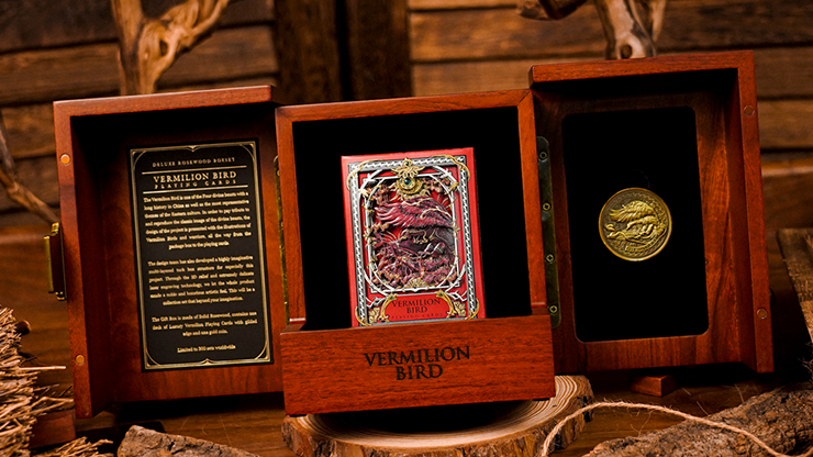 Vermilion Bird Deluxe Wooden Box Set by Ark Playing Cards Vermilion Bird Deluxe Wooden Box Set by Ark Playing Cards