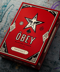 Obey Red Edition Playing Cards by theory11